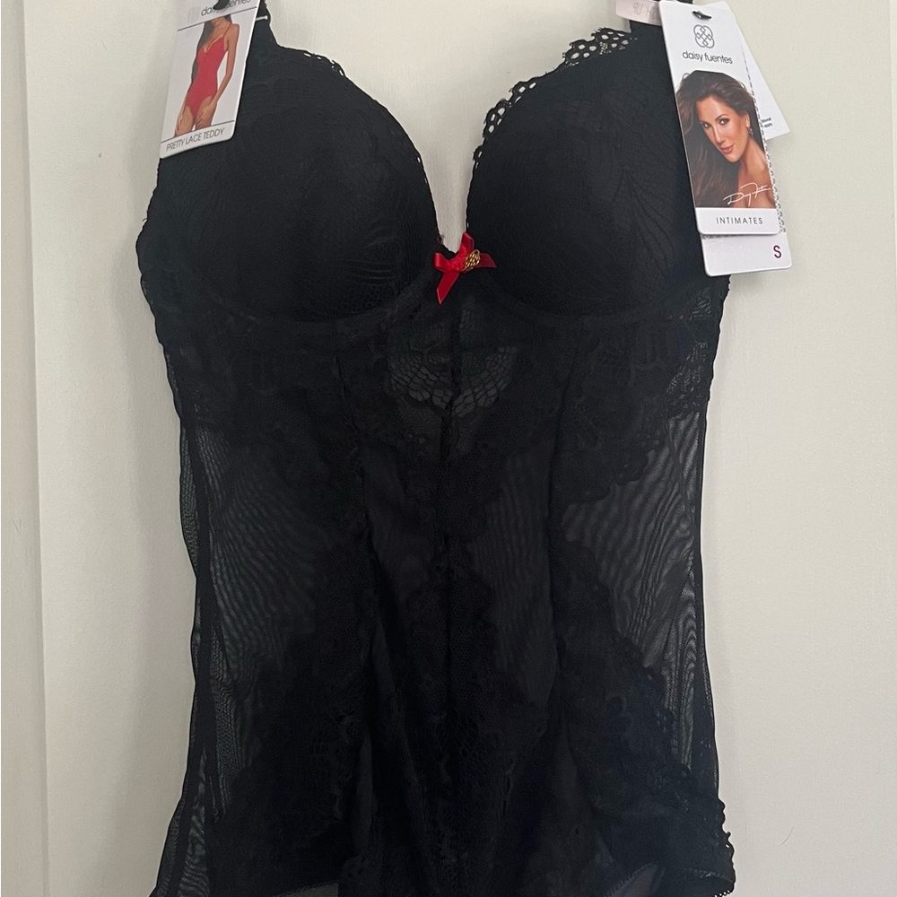 Daisy Fuentes Angular lace teddy - Black - S